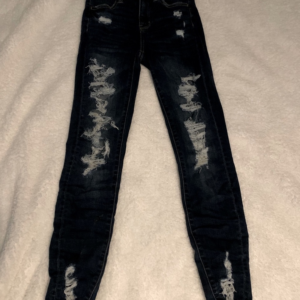 Skinny ripped jeans